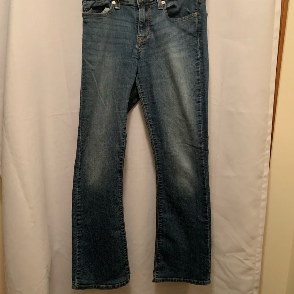Classic Blue Denim Jeans, Levi’s Modern Boot Cut 8M